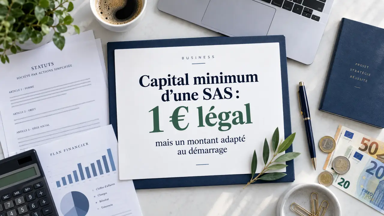 Capital minimum d’une SAS : 1 € légal, mais un montant adapté au démarrage
