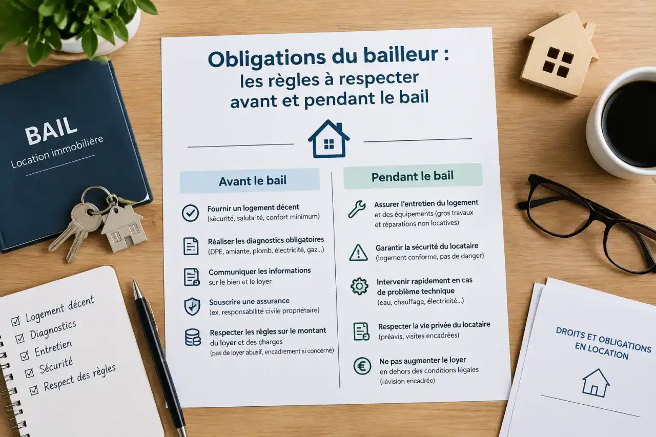 Obligations du bailleur : les règles à respecter avant et pendant le bail