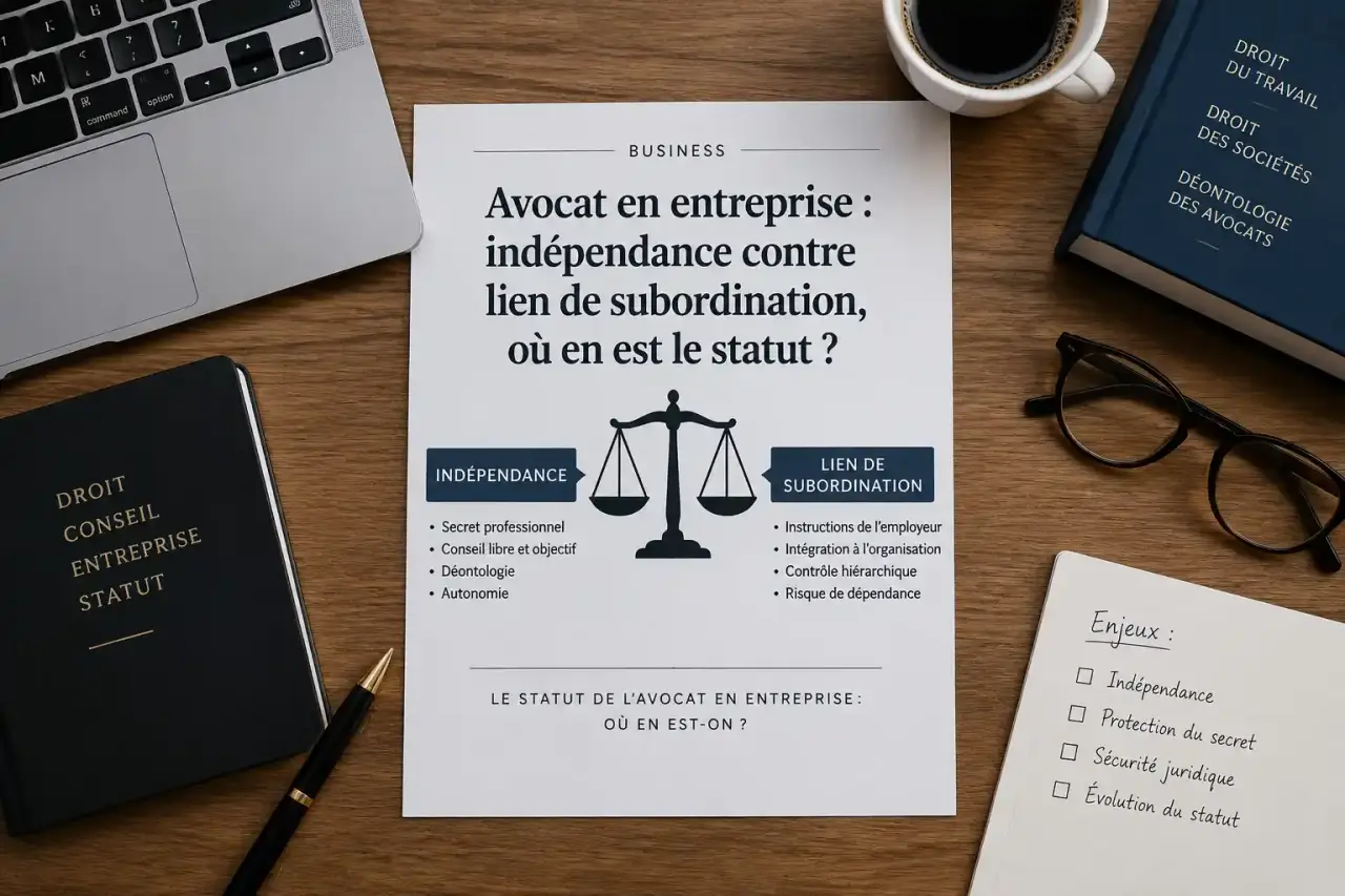 Avocat en entreprise : indépendance contre lien de subordination, où en est le statut ?