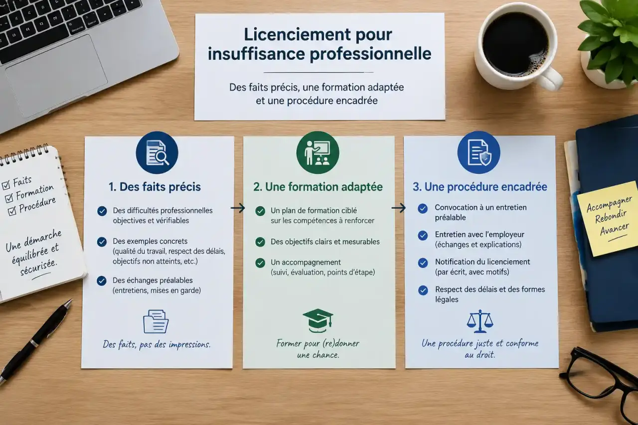 Licenciement pour insuffisance professionnelle : des faits précis, une formation adaptée et une procédure encadrée