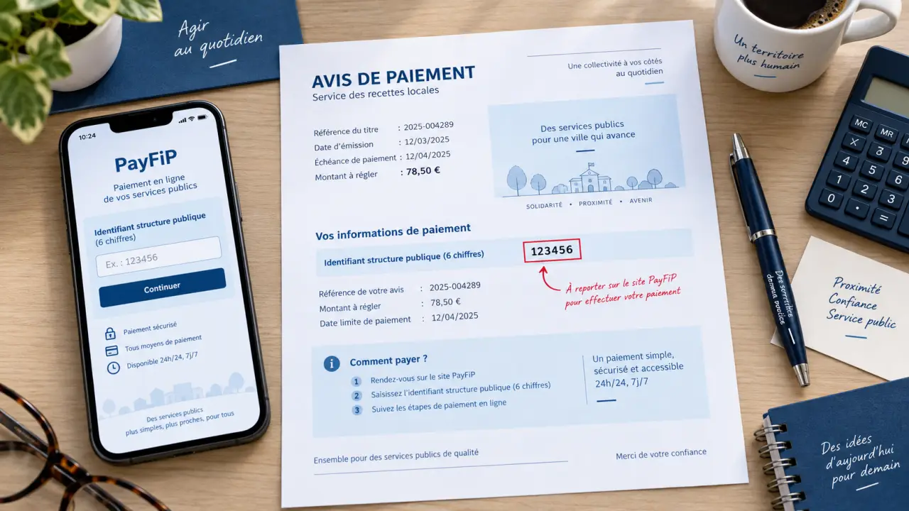 Identifiant structure publique : où trouver les 6 chiffres pour payer sur PayFiP