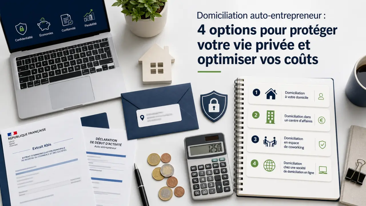 Domiciliation auto-entrepreneur : 4 options pour protéger votre vie privée et optimiser vos coûts
