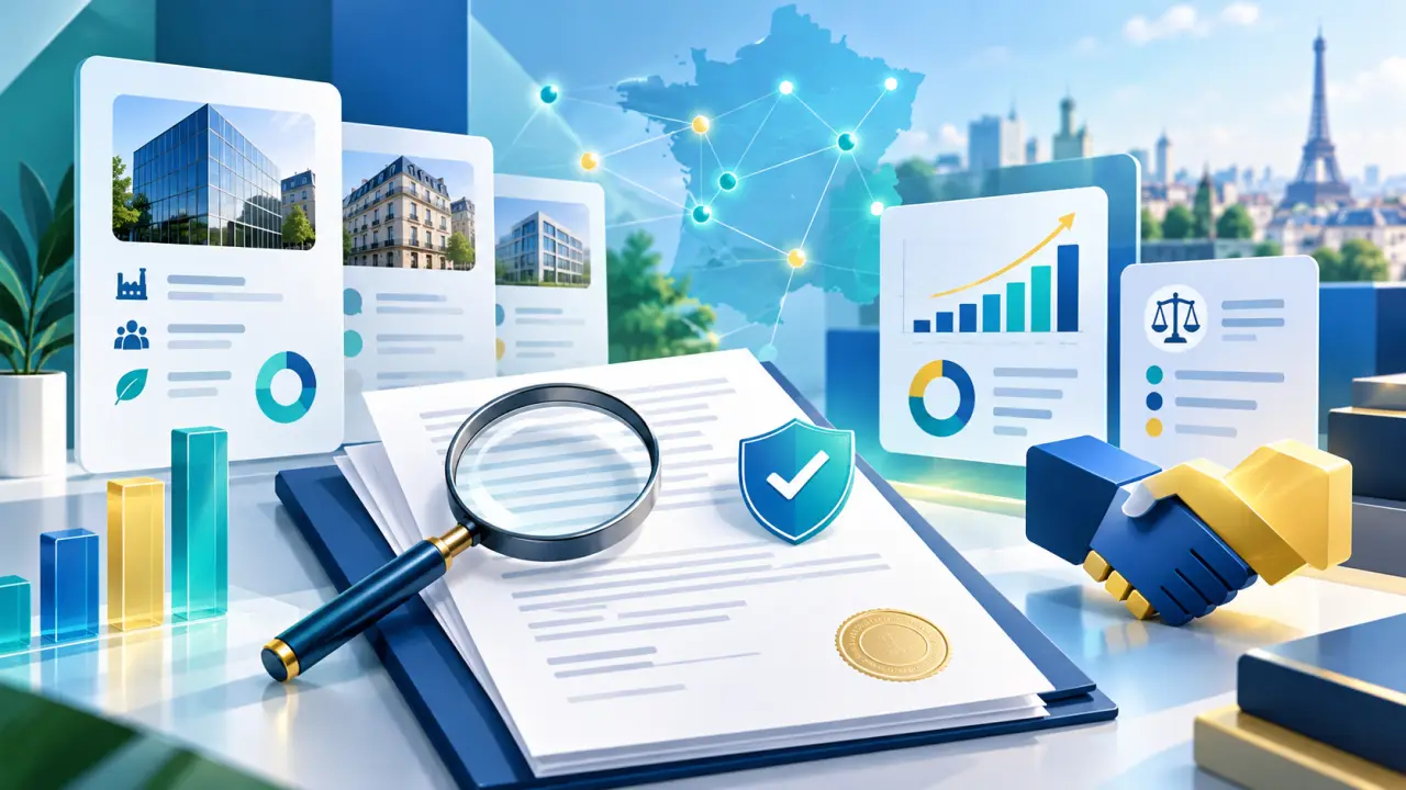 Tableau de bord d'analyse d'une entreprise avant la signature d'un contrat B2B