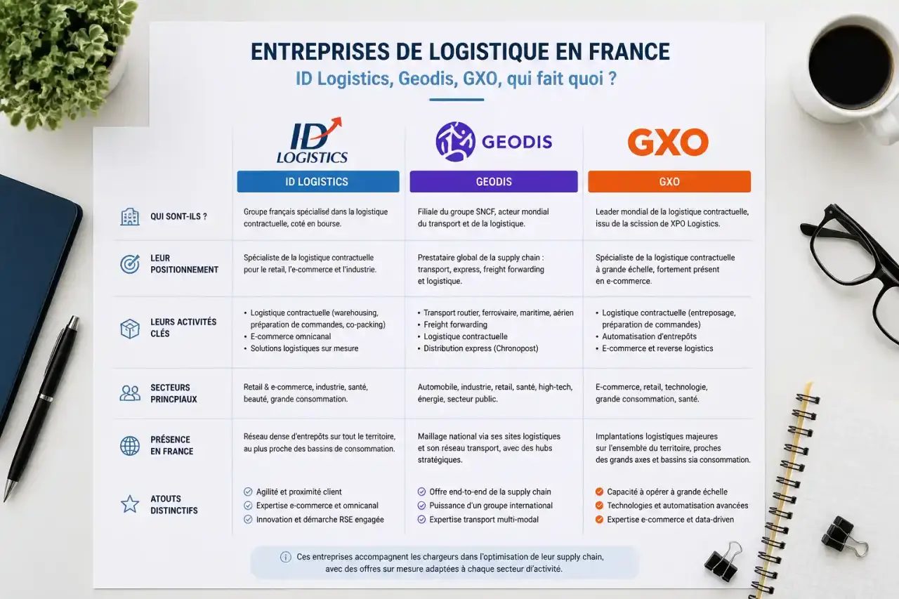 Entreprises de logistique en France : ID Logistics, Geodis, GXO, qui fait quoi ?